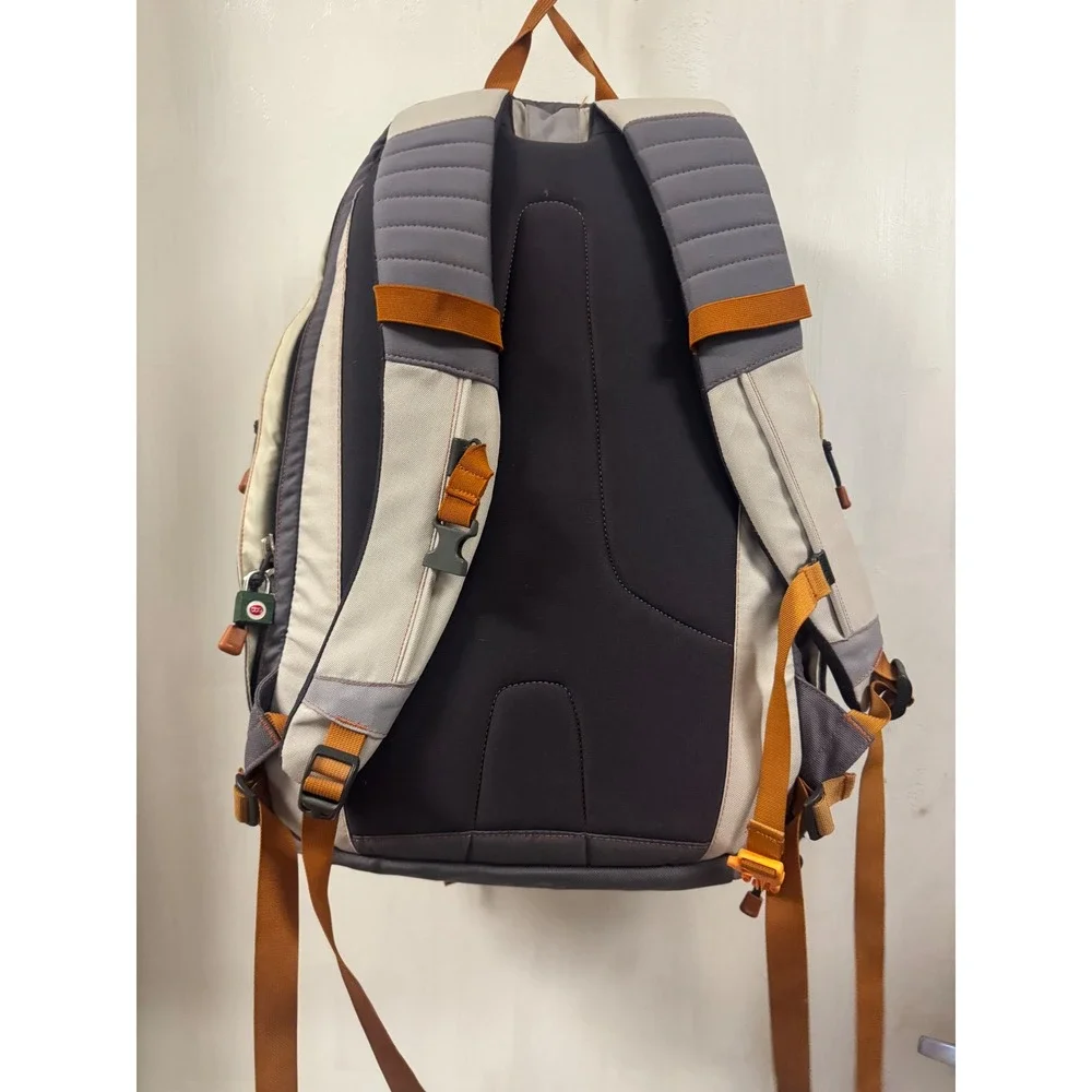 The North Face Backpack Grey Tan Orange‎ Outdoor Hiking Adventure Bag